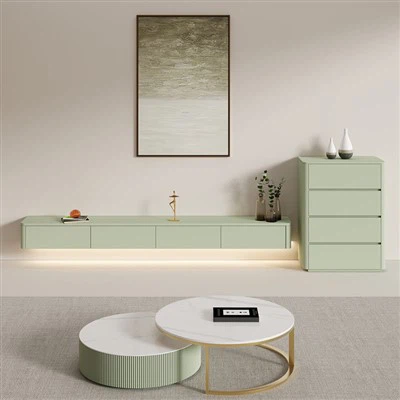 Parede Montado TV Gabinete Com LED Luz