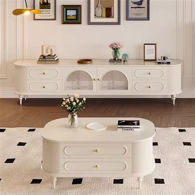 Suporte de TV branco elegante