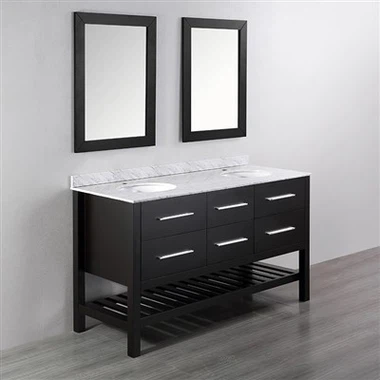 Pia dupla estilo americano para banheiro